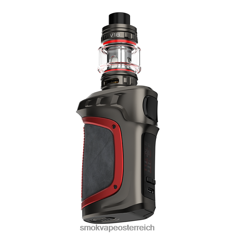 SMOK Vape Kit Österreich - SMOK MAG-18 Bausatz graurotes Leder FRP270